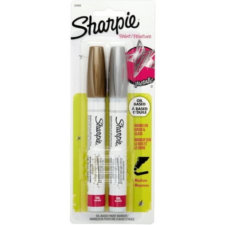 Sharpie Oil-Based Medium Paint Marker Set, Silver &