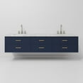 thumbnail image 5 of Castor 84 in W Blue Double Bath Vanity, Carrara Marble Top, and Faucet Set, 5 of 11
