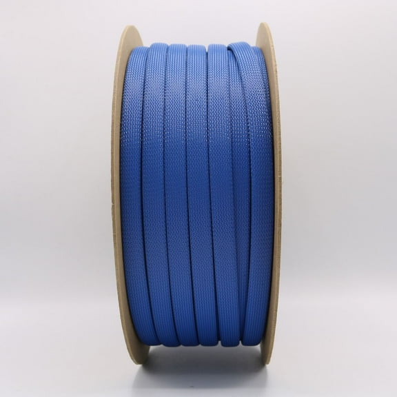 3/4" PET Braided expando PT sleeving (500 ft/spool) (Blue)