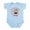 Sky Blue, variant on CafePress - Little Monkey 1St Birthday Gir Baby Light Bodysuit - Baby Light Bodysuit, Size Newborn - 24 Months