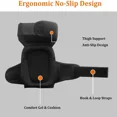 thumbnail image 5 of black  Professional Heavy Duty EVA Foam Padding Knee Pads with Comfortable Gel Cushion and Adjustable Straps for Working, Gardning, 5 of 6