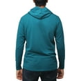 thumbnail image 2 of X RAY JEANS Mens Long Sleeve Hooded T-Shirt, Teal, S, 2 of 6