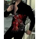 thumbnail image 1 of Camisa de solapa con botones de alta calidad para hombre, nueva moda de fiesta social, primavera 2024, estampados de diseñador, ropa de calle de manga larga, 1 of 6