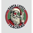 thumbnail image 2 of Santa Loves Teachers Women's Vivid White Crew Neck Short Sleeve Crop Tee-3XL, 2 of 6