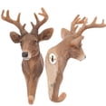 thumbnail image 2 of 2pc Perchas de pared Animal Almacenamiento Ganchos Ciervos Cabeza Ganchos Clave Colgante Ganchos, 2 of 6