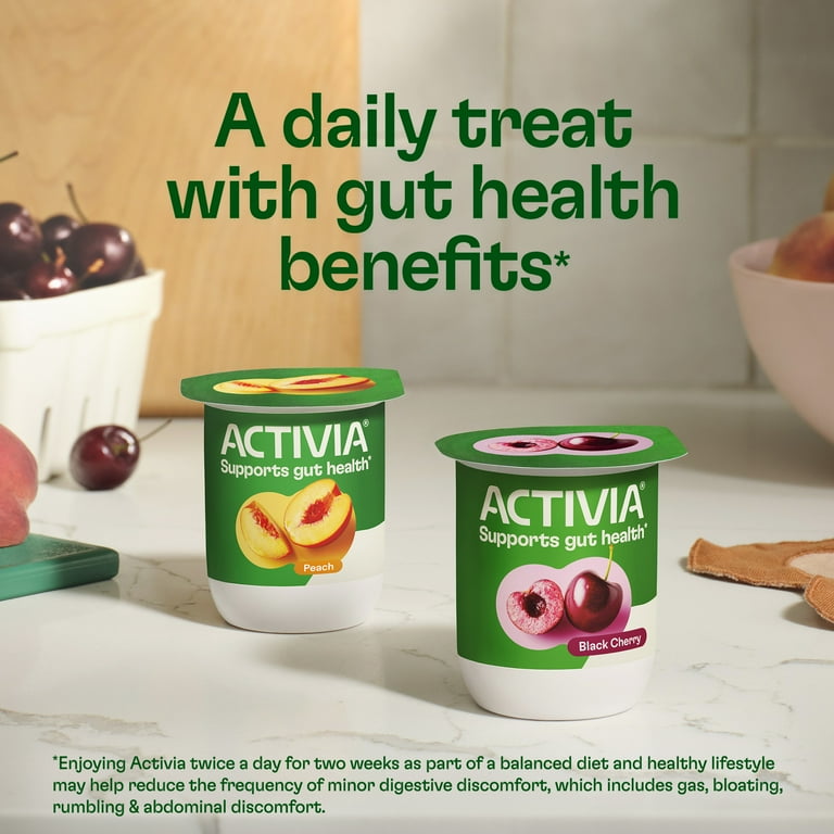 Activia Black Cherry Low Fat Probiotic Yogurt Cups, Helps Support