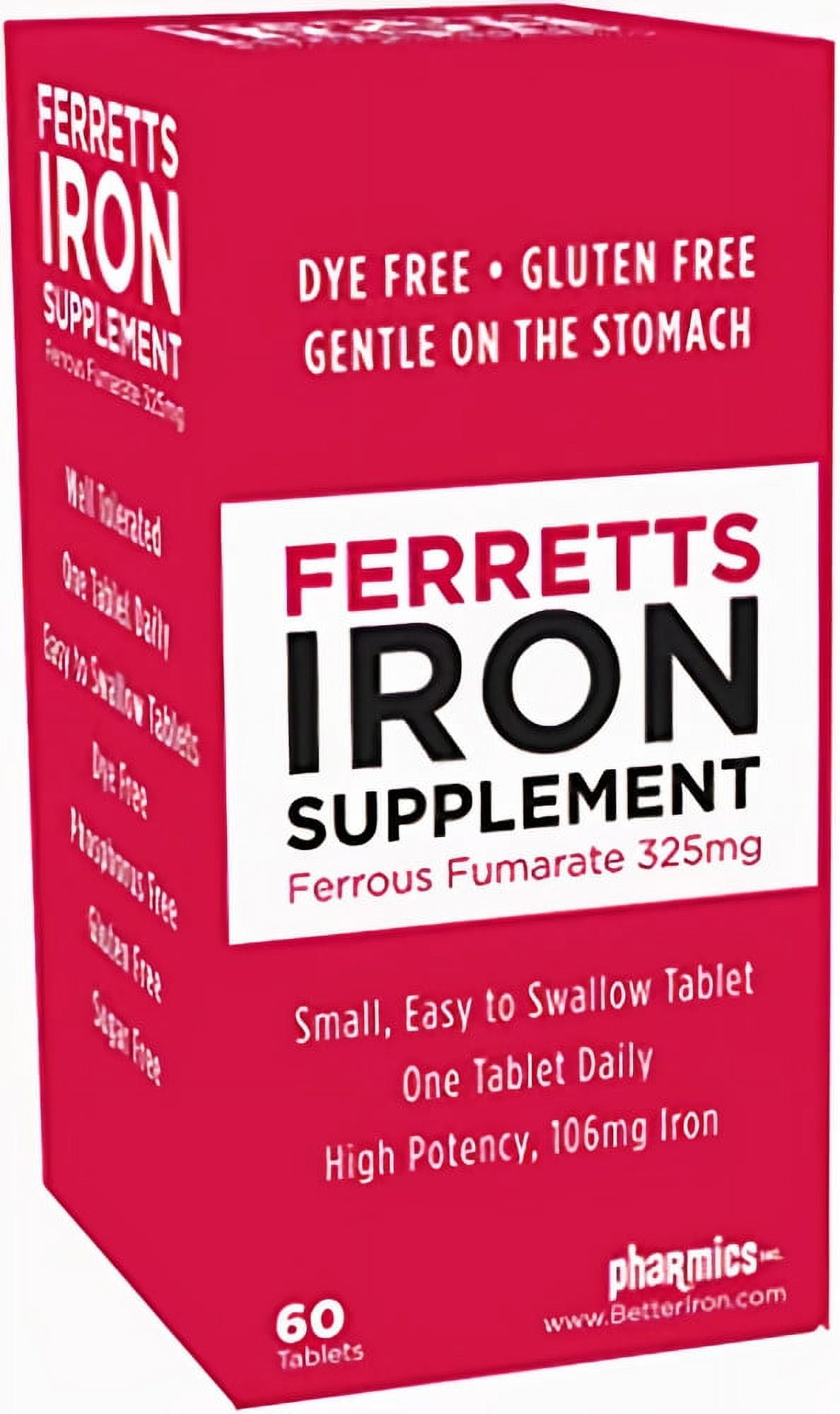 Ferrets Iron Supplement Ferrous Fumarate 325 mg (Pack of 6)