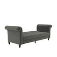 DHP Dante Upholstered Futon, Convertible Sofa Bed & Couch, Gray Velvet