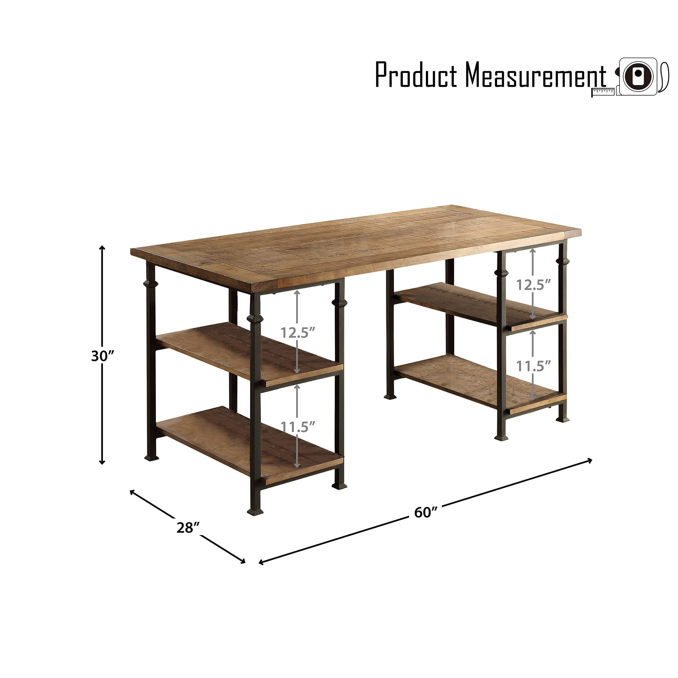 OakvillePark Hingham Writing Desk, Rustic Brown