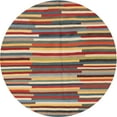 thumbnail image 1 of Ahgly Company Indoor Round Contemporary Brown Red Southwestern Area Rugs, 8' Round, 1 of 6