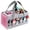 Pink Felt Toy Storage Bag, variant on Upgraded Felt Toy Storage Bag, 10.43 × 5.71 × 5.51 Inch Portable Carry Tote with Figure Holes, Toy Organizer Case for Kids Storytelling Character Figurines, Travel Toy Holder