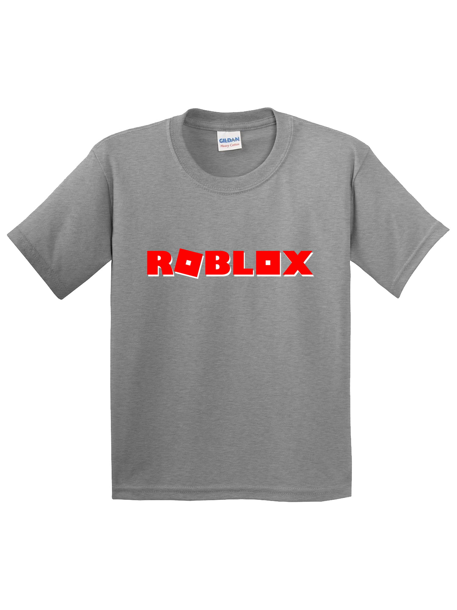New Way New Way 922 Youth T Shirt Roblox Logo Game Filled Xl Heather Grey Walmart Com Walmart Com