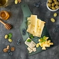 thumbnail image 5 of Grey Cutting Board, Close up Photo of Abandoned Warehouse Home Store Door with a Hanging Lock Print, Tempered Glass Cutting and Serving Board, Wine Bottle Shape, Charcoal Grey, by Ambesonne, 5 of 5
