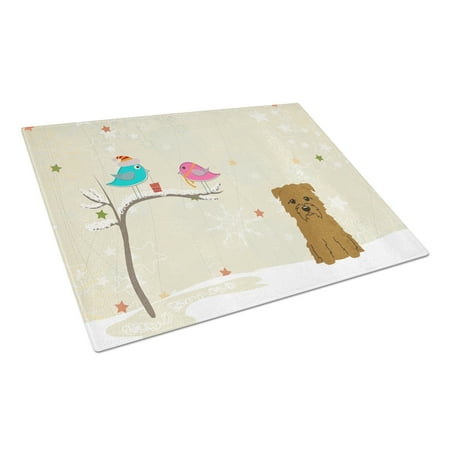 

Caroline s Treasures Christmas Presents between Friends Glen of Imal Tan Glass Cutting Board Large