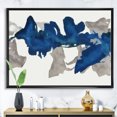 thumbnail image 1 of Designart - Gouache Saphir sur Gris VI - Moderne Encadré Toile Impression d'Art Mural, 1 of 3