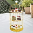 thumbnail image 6 of Tongina Bird Cage Cake Dessert Stand Cupcake Stand Ornament Food Rack Portable Holder Candy Plate for Birthday, Party Afternoon Decor three layer, 6 of 8