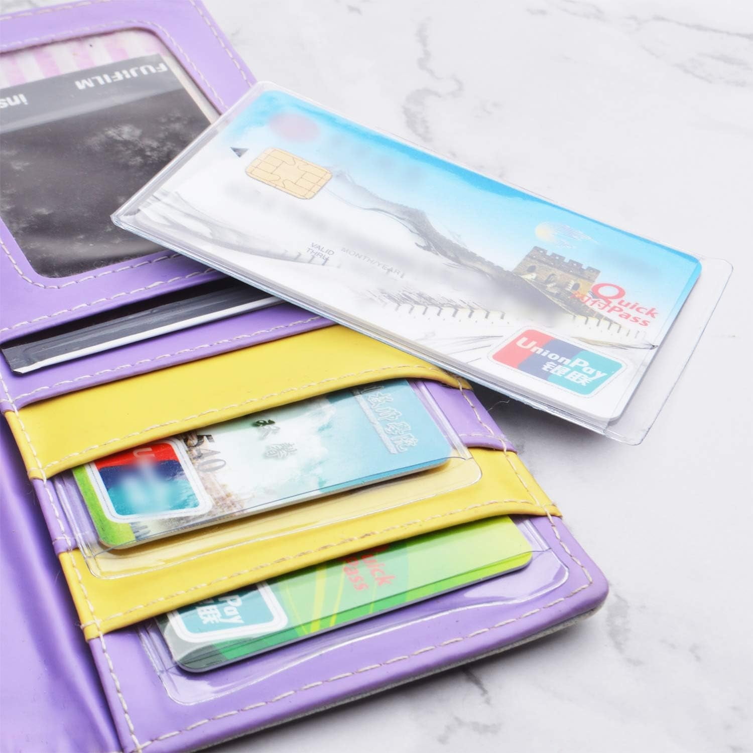 clear credit card sleeves for wallets valonic set of 6 RFID blocking - transparent front, Protector sleeve wallet Identity Stronghold Secure Sleeves are listed on the United States Government Services Administration (GSA) FIPS 201 Approved Products List as meeting the requirements of preventing the reading of contactless RFID chips.Protect yourself from payment fraud and identity theft PVC Photo Card Sleeves Protector