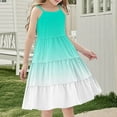 thumbnail image 2 of Eltusu Girls Casual Dresses, Beach Sleeveless Midi Dress Crew Neck Kids Clothes Mint Green Size 4-5 T, 2 of 6