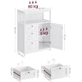 thumbnail image 4 of VASAGLE clóset de Almacenamiento de baño no Empotrado con 3 cajones, Estante Ajustable, 11.8 x 23.6 x 31.5 Pulgadas, Color Blanco, 4 of 6
