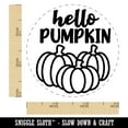 thumbnail image 2 of Hello Pumpkin Fall Autumn Halloween Thanksgiving Self-Inking Rubber Stamp Ink Stamper - Red Ink - Small 3/4 Inch, 2 of 7