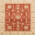 thumbnail image 1 of Ahgly Company Machine Washable Indoor Square Abstract Orange Red Area Rugs, 8' Square, 1 of 7