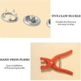 thumbnail image 6 of Five Claw Buckle Tool Set, Metal Snap Buttons with Fastener Pliers Tool Kit, Snap Fasteners Kit with Pliers Tool, Snap Button DIY Craft Kit (Colorful,200pcs Set), 6 of 7