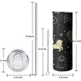 thumbnail image 6 of Leo Tumbler with Lid and Straw, Astrology Tumbler, Gothic Tumbler, Constellation Cup/Mug, Zodiac Gifts for Men Women, Constellation Gifts, 20oz Slim Tumblers with Lids and Straws, 6 of 7