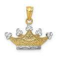 thumbnail image 1 of 14k Yellow with White Rhodium Two-tone Gold Crown Pendant, 1 of 4