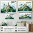 thumbnail image 4 of Designart "Medieval Citadel Nestled in the Mountains" Architecture Framed Wall Art Decor - Traditional Blue Castles Hallway Framed Wall Art Decor, 4 of 6