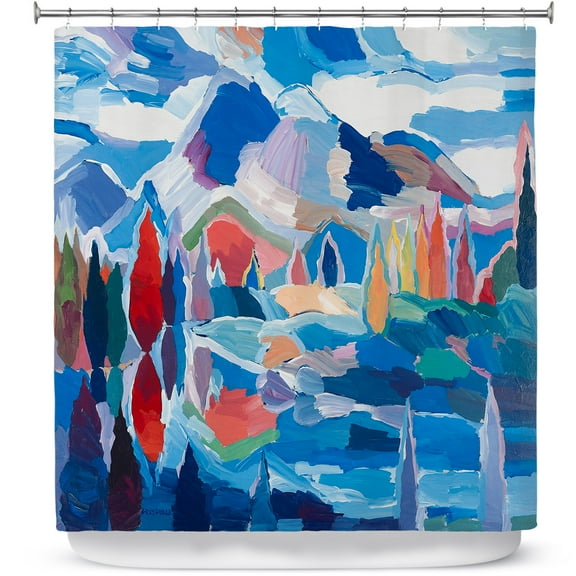 Shower Curtains 70" x 73" from DiaNoche Designs by Hooshang Khorasani - Blue View
