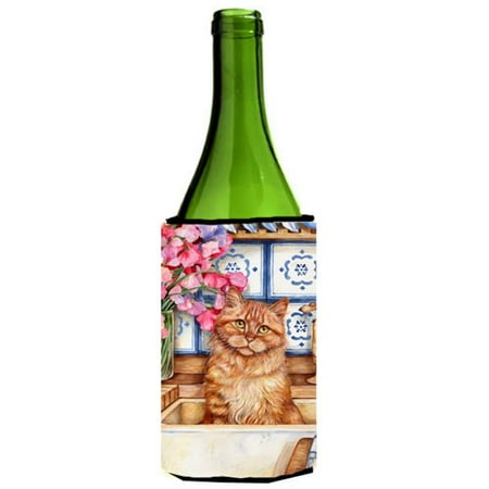 

Cat in Sink by Debbie Cook Wine Bottle Can cooler Hugger
