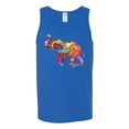 thumbnail image 2 of Wild Bobby, Colorful Walking Good Luck Elephant Animal Lover Mens Graphic Tank Top, Royal, X-Large, 2 of 3