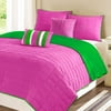 Reversible Microfiber Quilt and Shams Bedding Set