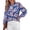 Big Floral Blue, variant on Womens Tops Dressy Casual Spring Boho Floral V Neck Long Sleeve Half Button Down Shirt Work Business Blouses