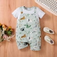 thumbnail image 4 of Akiihool Baby Boy Outfits Short Sleeve Baby Short Sleeve Bodysuits, Bamboo Summer Newborn Infant (Green,9-12 Months), 4 of 9