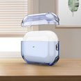 thumbnail image 4 of for AirPods 3rd Generation 2021 Case Clear with Lanyard Ring Buckle, Luxury PC Transparent Drop Protective Anti-Yellow Anti-Scratch Cover Skin Friendly Women Men Charging Case - Blue, 4 of 6