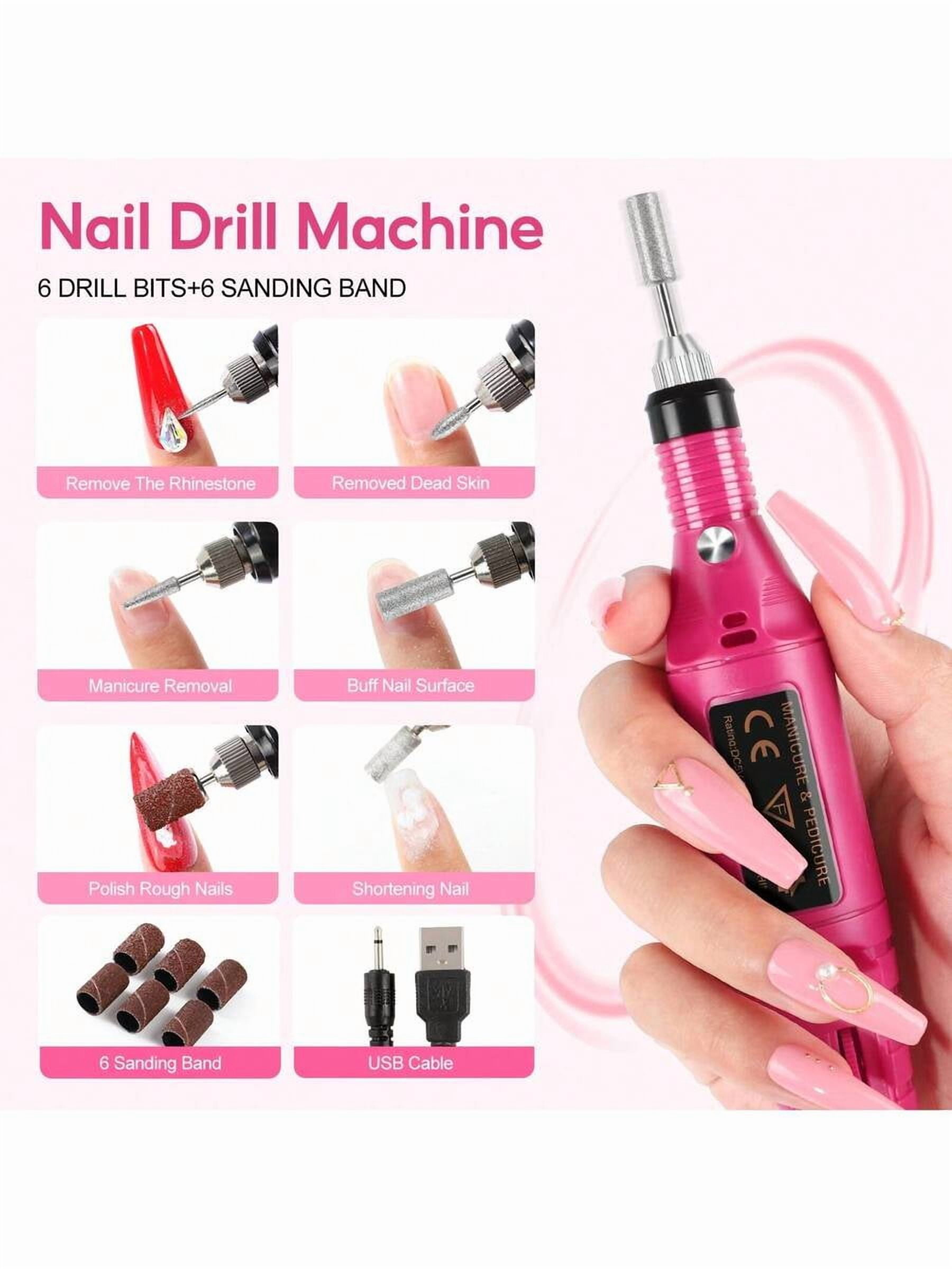 Acrylic Nail Kit for Beginners with Everything, Professional Nail Starter Kit with 20,000 RPM Nail Drill, UV Nail Lamp, 27PCS Acrylic Powder and Liquid Set