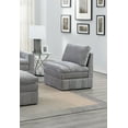 thumbnail image 4 of Granite Morgan Fabric Plush Cushion Couch 5pc Modular Sofa Set 2x Corner Wedge 2x Armless Chair 1x Ottoman Living Room, 4 of 9