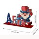 thumbnail image 3 of Independence Day Decorations Wooden Ornaments Table Top Ornaments Holiday Party Decorations Handcrafted Ornaments, 3 of 6