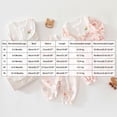 thumbnail image 4 of UYYX Baby Clothes For Girls Baby Girls Floral Collar Sleeve Romper Full Snap Crotch Thin Knit Long Sleeve Spring Picnic Outfit(12-18 Months,Blue), 4 of 7