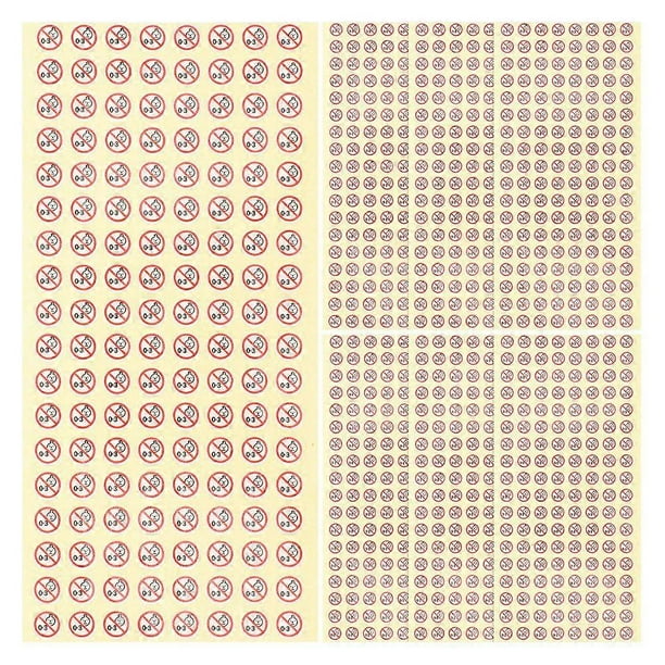 500pcs Safety Stickers for Home Child Safety 0-3 Years Prohibited Adhesive Warning Label for Toys Food Warning Stickers for Parents Caregivers and Day