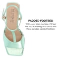thumbnail image 5 of Journee Collection Womens Parson Metallic Vegan Leather Platform Sandals, 5 of 7