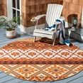 thumbnail image 2 of SAFAVIEH Veranda Dogon Geometric Indoor/Outdoor Runner Rug, Red/Beige, 2'3" x 6', 2 of 7