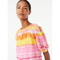 thumbnail image 3 of Scoop Women's Elbow Puff Sleeve Top, 3 of 5