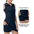 thumbnail image 6 of Tennis Dress for Women Golf Outfits with Shorts and Pockets Sleeveless Active Exercise Athletic Dresses for Women Black 2XL, 6 of 7