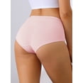 thumbnail image 2 of DARING DIVA Women's Mid-Waisted Full Coverage Briefs Cotton Panties Pink S, 2 of 6
