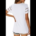 thumbnail image 4 of Camisetas de Corta con Encaje para Mujer, Blusas de Verano, Camisetas Informales Holgadas. XXL, 4 of 5