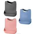 thumbnail image 3 of Bavoir Adulte en Silicone Imperméable Protecteur de Vêtements Tablier Réutilisable Attrape-Miettes, 3 of 5