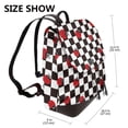 thumbnail image 2 of Ratiio Ladybugs Of Black And White Checkers Pattern Womens Backpack Purse Leather Backpack Purse for Women Travel Fashion Backpack Designer Ladies Shoulder Bags, 2 of 4