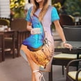 thumbnail image 3 of Rateoe Morpho butterfly and dandelion Pattern Women’s Short Sleeve Dress – Casual Elegant Summer A-Line Dress for Everyday Wear, 3 of 6